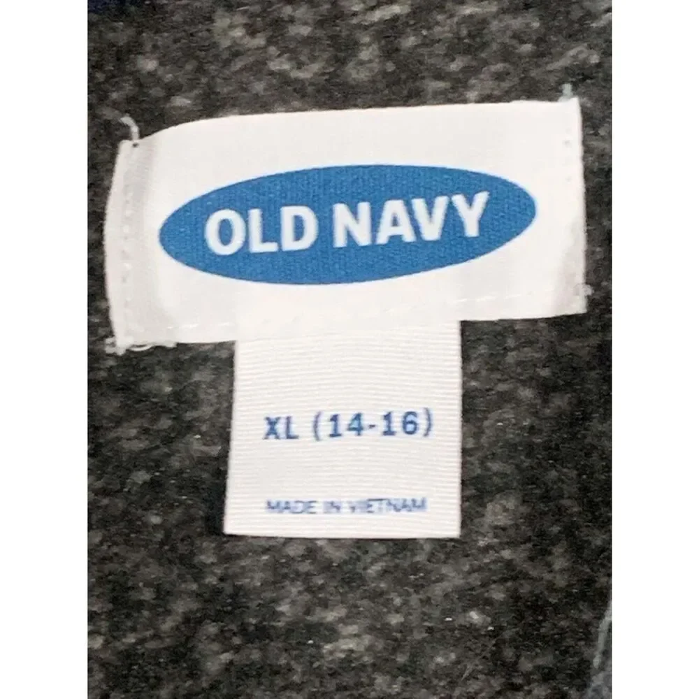 Old Navy Boys XL (14-16) Marled Knit Button Mock Neck Pullover Sweater